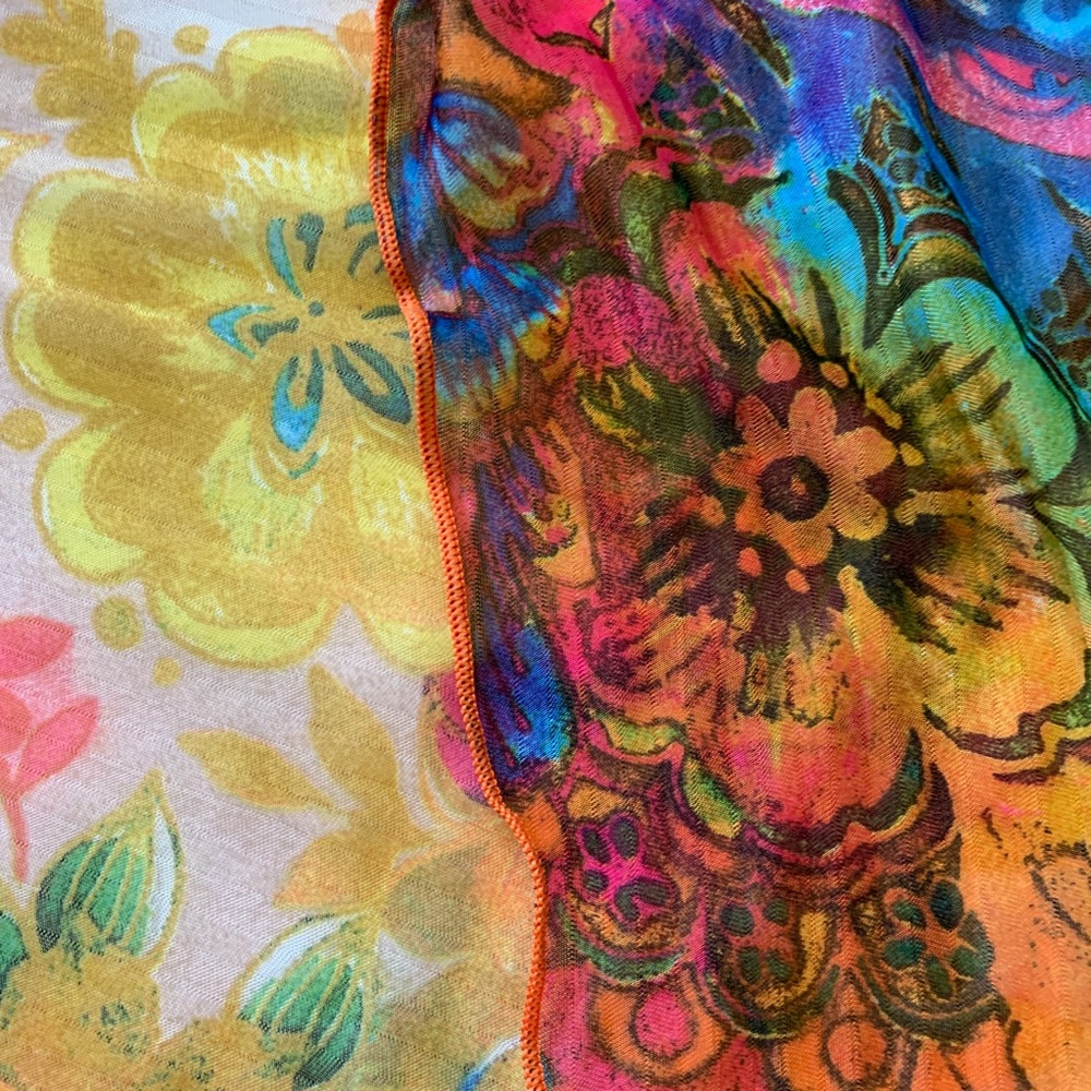 Multicolor Floral Paisley Women’s Swim Sarong - Picture 3 of 6